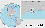 Gray Location Map of ZIP code 70422