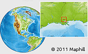 Physical Location Map of ZIP code 70422