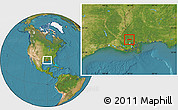 Satellite Location Map of ZIP code 70422