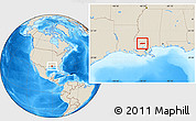 Shaded Relief Location Map of ZIP code 70422