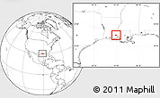 Blank Location Map of ZIP code 70517