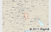 Shaded Relief Map of ZIP code 70518