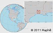 Gray Location Map of ZIP code 70634