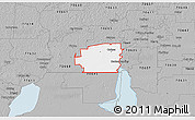 Gray 3D Map of ZIP code 70665