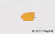 Political 3D Map of ZIP code 70665, cropped outside