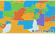 Political 3D Map of ZIP code 70665