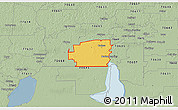 Savanna Style 3D Map of ZIP code 70665