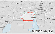 Silver Style 3D Map of ZIP code 70665