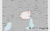 Gray Map of ZIP code 70665