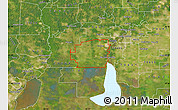 Satellite Map of ZIP code 70665