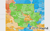 Political Shades 3D Map of ZIP codes starting with 707