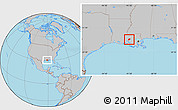 Gray Location Map of ZIP code 70764