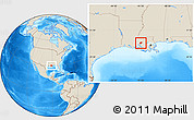 Shaded Relief Location Map of ZIP code 70764