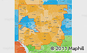 Political Shades 3D Map of ZIP codes starting with 710