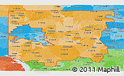 Political Shades Panoramic Map of ZIP codes starting with 710