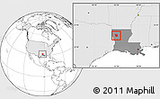 Blank Location Map of ZIP code 71019, highlighted country, highlighted state