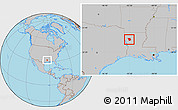 Gray Location Map of ZIP code 71019