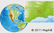 Physical Location Map of ZIP code 71019