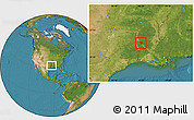 Satellite Location Map of ZIP code 71019