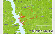 Physical Map of ZIP code 71449