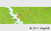 Physical Panoramic Map of ZIP code 71449