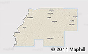 Shaded Relief 3D Map of Beauregard Parish, single color outside