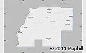 Gray Map of Beauregard Parish, single color outside