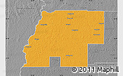 Political Map of Beauregard Parish, desaturated