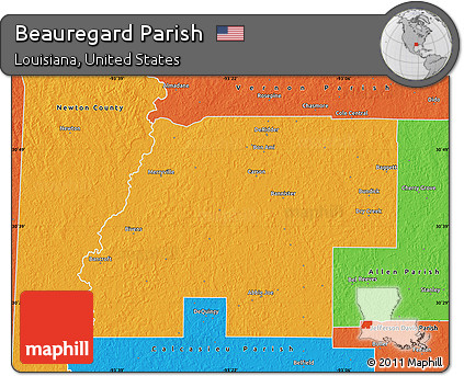 Political Map of Beauregard Parish