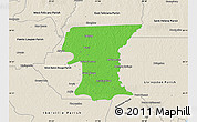 Political Map of East Baton Rouge Parish, shaded relief outside