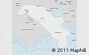 Silver Style 3D Map of Lafourche Parish