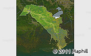 Satellite Map of Lafourche Parish, darken