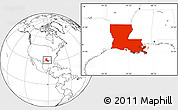 Blank Location Map of Louisiana