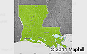 Physical Map of Louisiana, desaturated