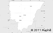 Silver Style Simple Map of Morehouse Parish