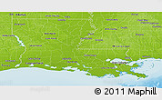 Physical Panoramic Map of Louisiana