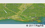 Satellite Panoramic Map of Louisiana