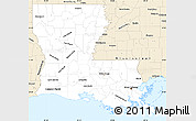 Classic Style Simple Map of Louisiana