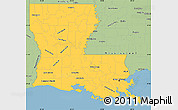 Savanna Style Simple Map of Louisiana