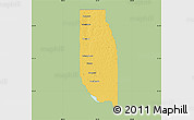 Savanna Style Map of Tangipahoa Parish, single color outside