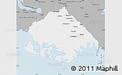 Gray Map of Terrebonne Parish