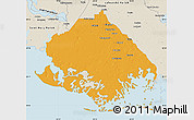 Political Map of Terrebonne Parish, shaded relief outside