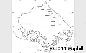 Blank Simple Map of Terrebonne Parish, cropped outside