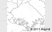 Blank Simple Map of Terrebonne Parish, no labels
