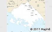 Classic Style Simple Map of Terrebonne Parish