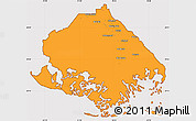 Political Simple Map of Terrebonne Parish, cropped outside