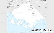 Silver Style Simple Map of Terrebonne Parish