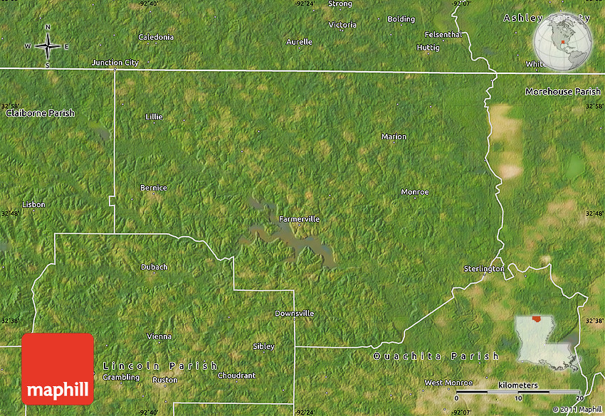 Satellite Map of Union Parish