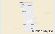 Classic Style 3D Map of Webster Parish, single color outside