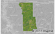 Satellite 3D Map of Webster Parish, lighten, desaturated